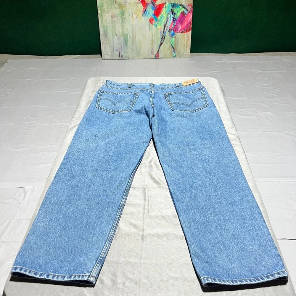 Levis 550 Relaxed Fit Jeans Mens 40x32 Blue Denim Tapered Leg Medium Wash Cotton